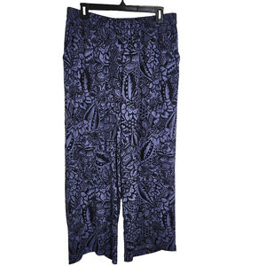 Linea by Louis Dell'Olio Womens Petite Printed Pull On Wide Leg Pants MP A351471